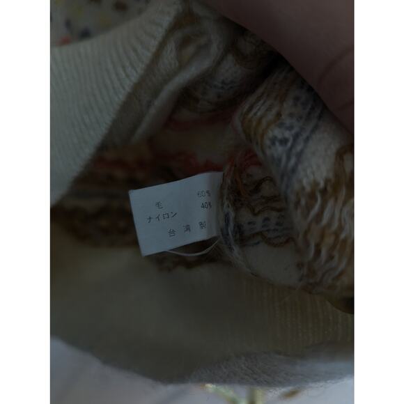 Cardigan Sweater Grandmacore Shabby Chic Ugly Christmas Holiday Party Button Up - Picture 6 of 15